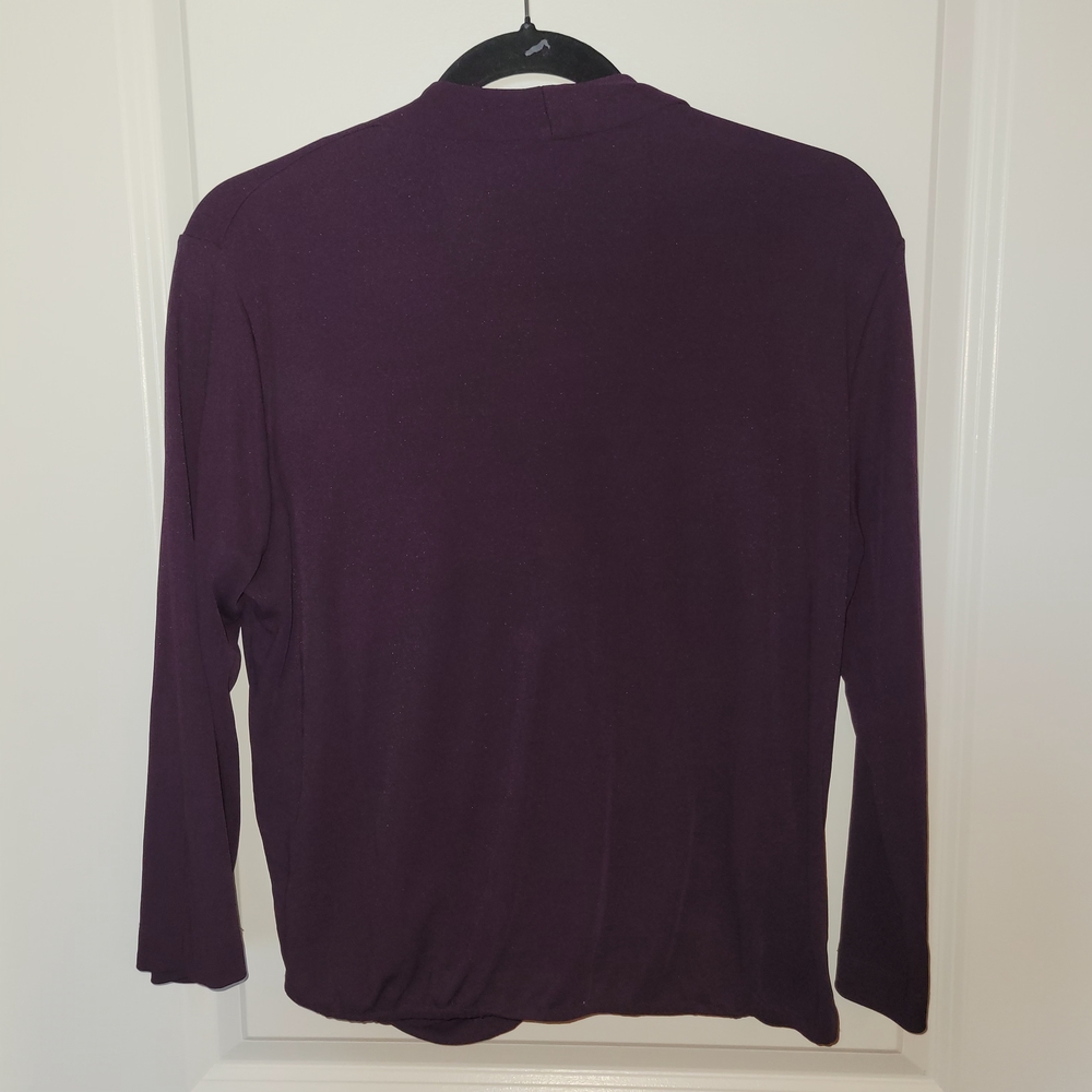 MM Lafleur 3/4 Sleeve Purple Women's Top - Picture 3 of 4